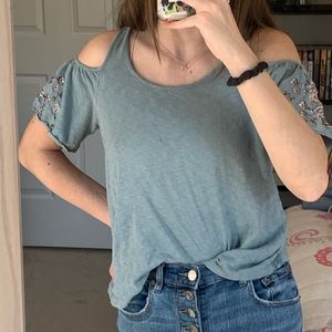 Floral cold shoulder top American Eagle